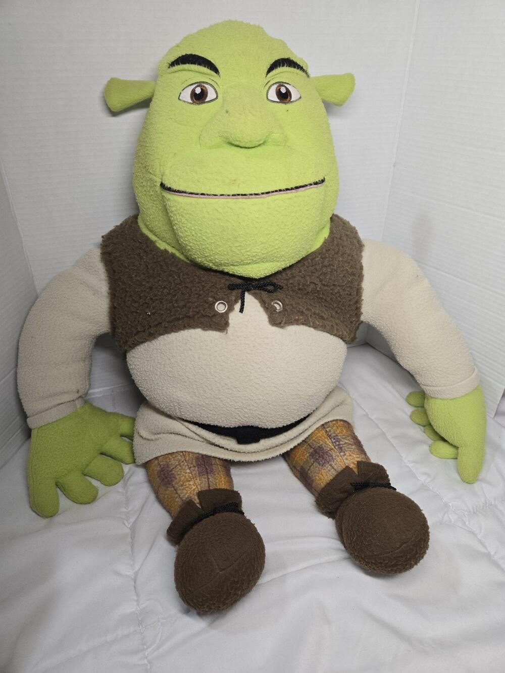 Shrek DreamWorks Ogre Jumbo 28" Plush Vtg 2002 Discontinued Retired Green Stuffe